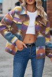 Aztec Print Button Up Pocket Short Jacket 