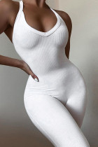Ribbed Knitting One Piece Jumpsuit 