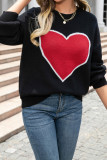 Heart Knit Pullover Sweater