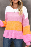 Multicolor Wide Stripe Knit Sweater
