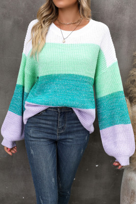 Multicolor Wide Stripe Knit Sweater