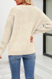 Cable Knitting Pullover Sweater 