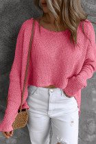 Pirouette Slouchy Dolman Sleeve High Low Sweater