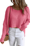 Pirouette Slouchy Dolman Sleeve High Low Sweater