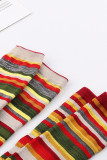 Multicolor Striped Holiday Long Length Socking MOQ 3pcs