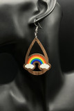 Rainbow Wood Earrings 