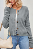 Front Open Button Knitting Cardigan 