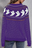Halloween Ghost Knitting Pullover Sweater 