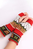 Christmas Knitting Fingerless Gloves 