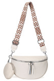 Zipper Leather Crossbody Bag 