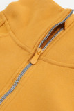 Yellow Half Zip Sweatshirt and Sweatpants Sports Set