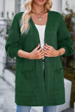 Front Open Cable Knit Cardigan 