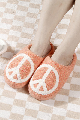 Circle Knit Fluffy Slippers