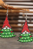 Santa Christmas Tree Wooden Earrings MOQ 5pcs