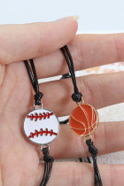 Baseball Metal Pendant Cord Bracelet MOQ 5pcs