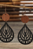 Black bohemia Wooden Earrings