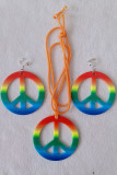 Halloween Rainbow Necklace and Earrings Set