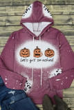 Red Lets Get Smashed Halloween Graphic Tie Dye Hoodie