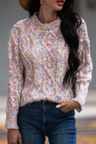 Colorful Dots Cable Knit Sweater