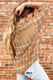 Plaid Embroidery Patch Button-Down Shacket