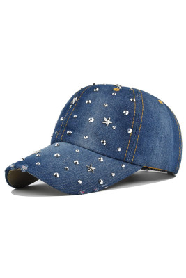 Star Rivet Denim Baseball Hat MOQ 3pcs Boutique Wholesale