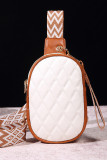 Quilted PU Embroidery Strap Sling Bag MOQ 3pcs