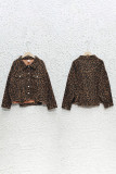 Leopard Short Denim Jacket 