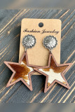 Western Star Wooden Earrings MOQ 5pcs
