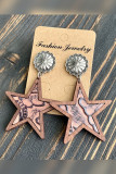 Western Star Wooden Earrings MOQ 5pcs