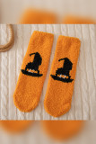 Hallowe Pumpkin Bat Fleece Socks 
