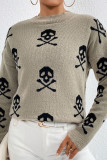 Skull Halloween Knitting Pullover Sweater 