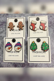 Christmas Pattern Earrings MOQ 5pcs