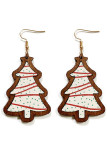 Plaid Christmas Tree Earrings MOQ 5pcs