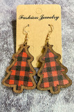 Plaid Christmas Tree Earrings MOQ 5pcs
