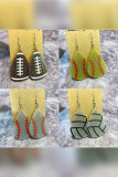 Glitter American Football Earrings MOQ 5pcs