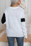 Boutique Clothing Wholesale Color Block Cable Knit Pullover Sweater