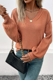 Stitching Outside Knitting Pullover Sweater 