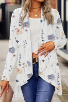Floral Print Front Open Cardigan