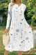 Floral Button Long Dress 