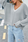 Plain V Neck Exposed Seam Pullover Sweater Boutique Clothing Wholesale 