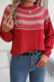 Retro Knit High Collar Pullover Sweater