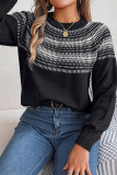 Retro Knit High Collar Pullover Sweater