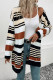 Stripes Colorblock Knitting Cardigan 