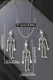Alloy Skulls Halloween Nacklace With Earring Set MOQ 5 sets