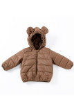 Plain Cute Animal Hooded Quilted Kid's Coat