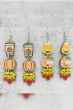 Thanksgiving Pumpkin Maple Earrings 