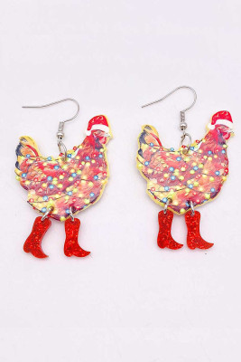 Christmas Cock Earrings MOQ 5pcs