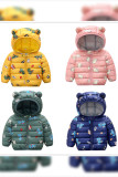 Cartoon Hooded Quilted Kids Coat