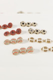 Rhinestone American Football Earrings MOQ 5pcs