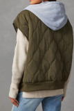 Hooded Sleeveless Vest Quilted Coat 